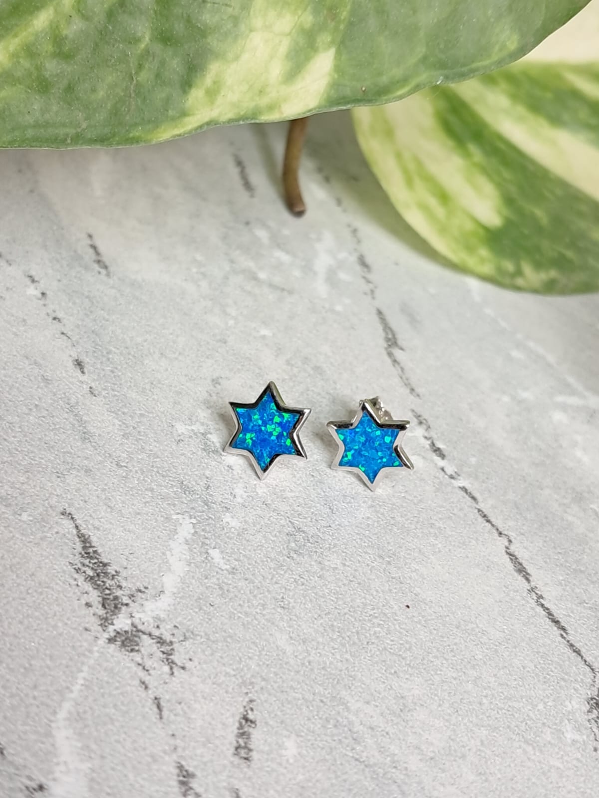 Aurorae Sterling Silver Blue Studs